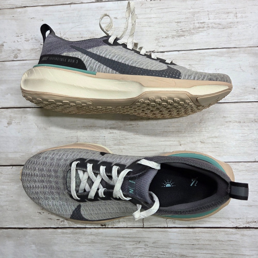 Nike ZoomX Invincible Run FK 3 Shoes FN7503-065 Mens 6 Grey Black Cream Teal